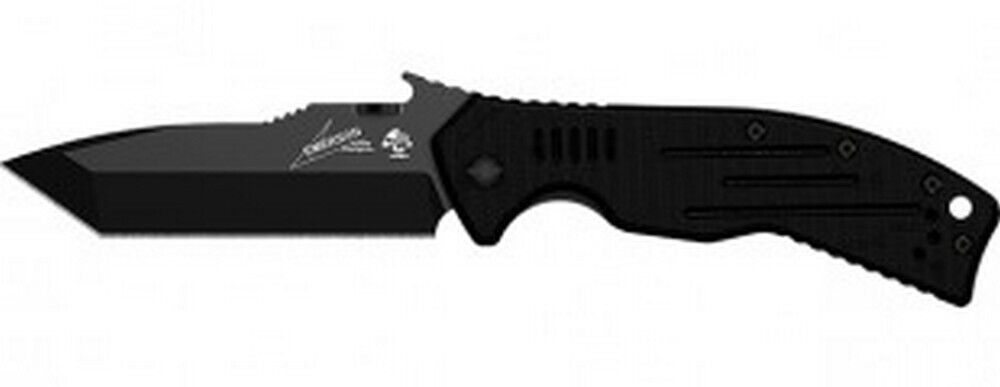 Kershaw Emerson CQC-8K WAVE Black G10 Tanto Folding Pocket Knife - 6044TBLK