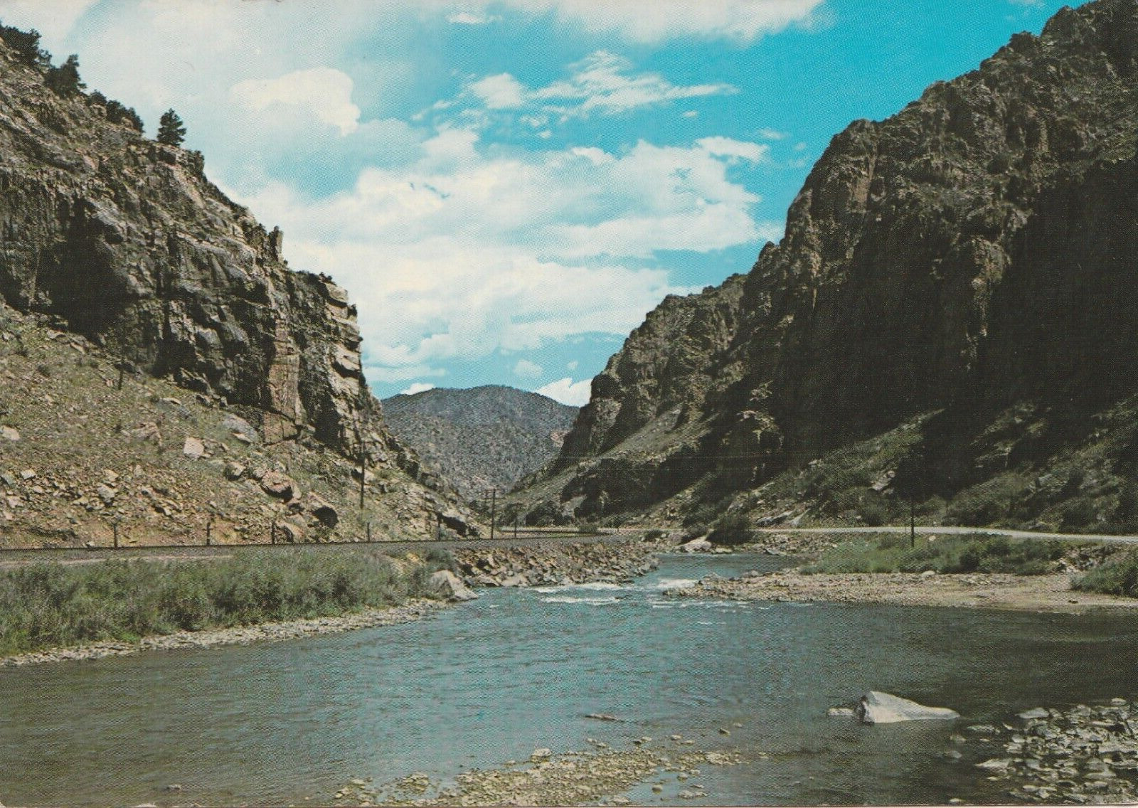 Vintage Postcard Arkansas River Gorge Colorado Photo Unposted