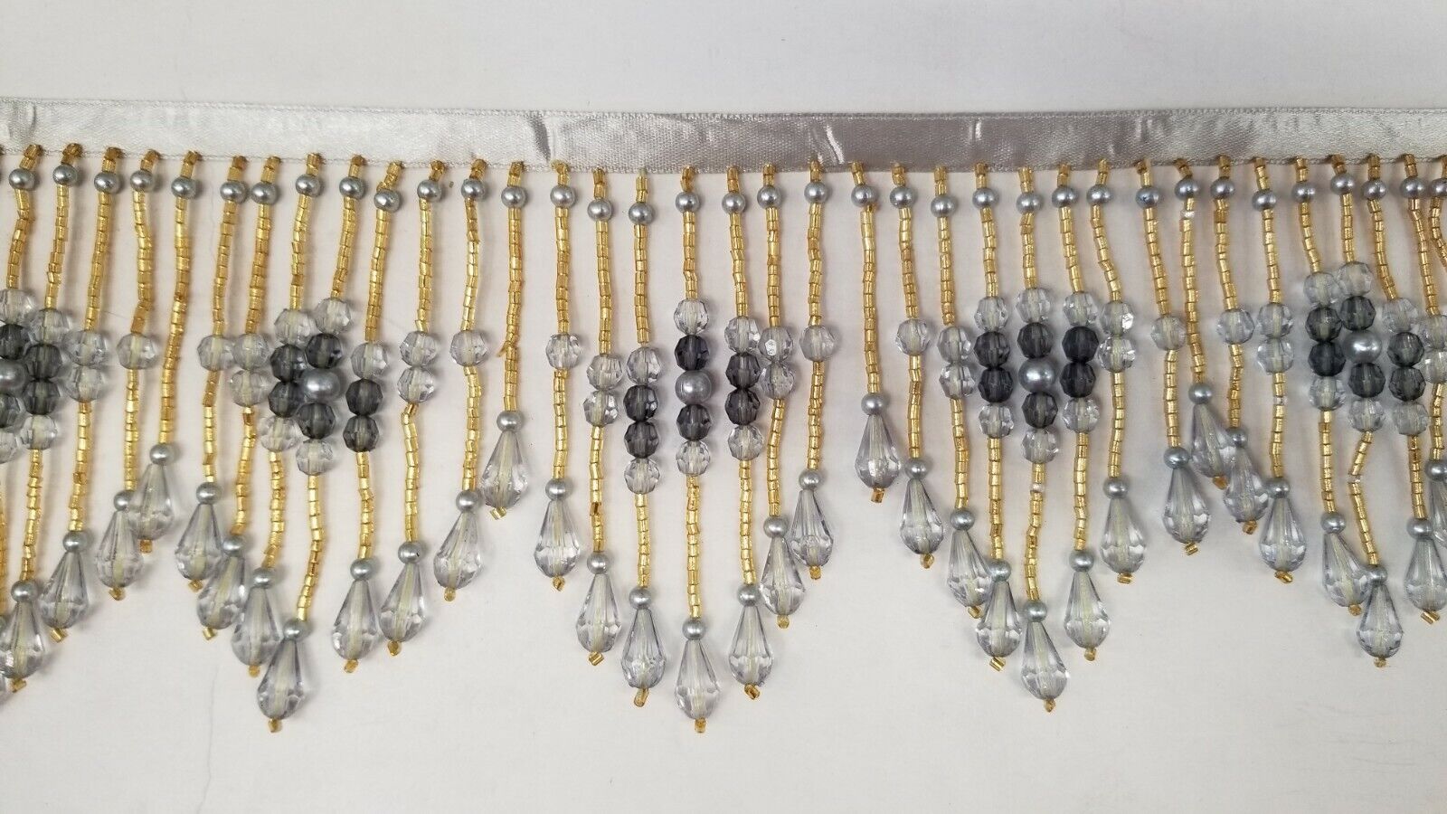 4 INCHES LONG BEADED FRINGE BRAND NEW SOLD BY YARD