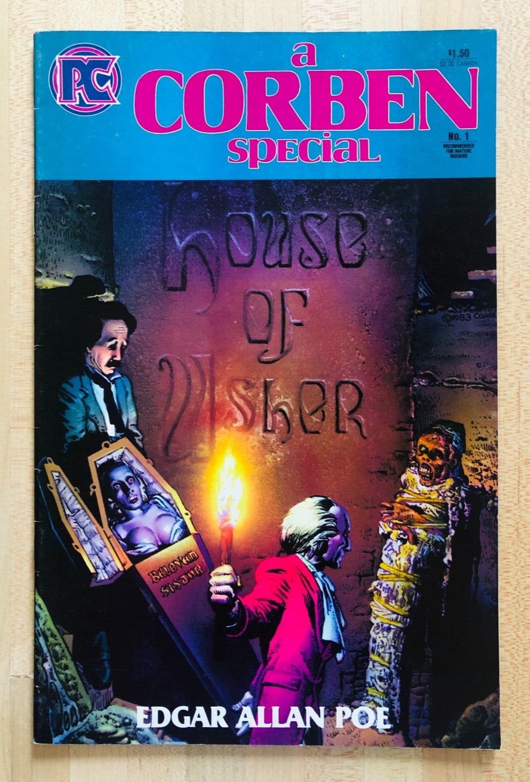 A CORBEN SPECIAL #1 : 1984 PACIFIC COMICS : FALL of the HOUSE of USHER