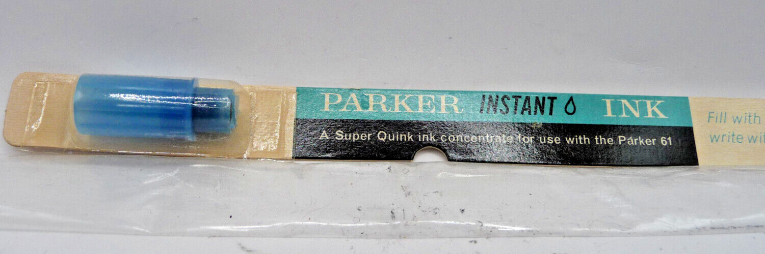 Parker Vintage 61 Instant Blue Ink Capsule-dated l961--NEW OLD STOCK
