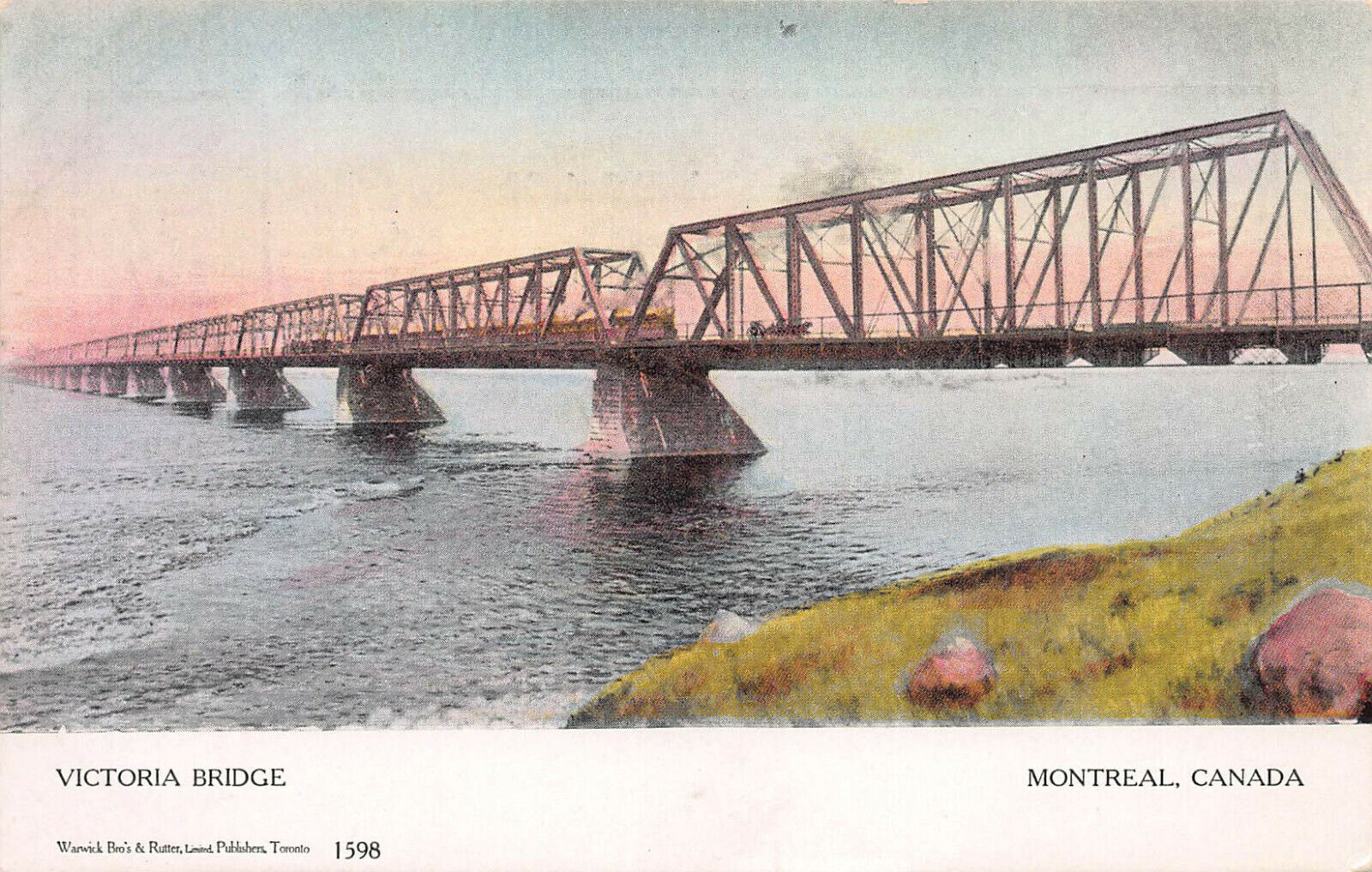 Victoria Bridge, Montreal, Canada, Early Postcard, Unused 