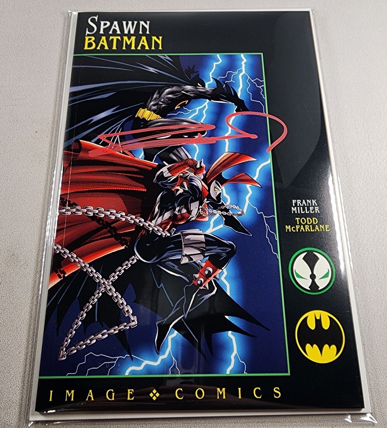 Spawn Batman #1 Image Comics 1994 Todd McFarlane Frank Miller SIGNED COA