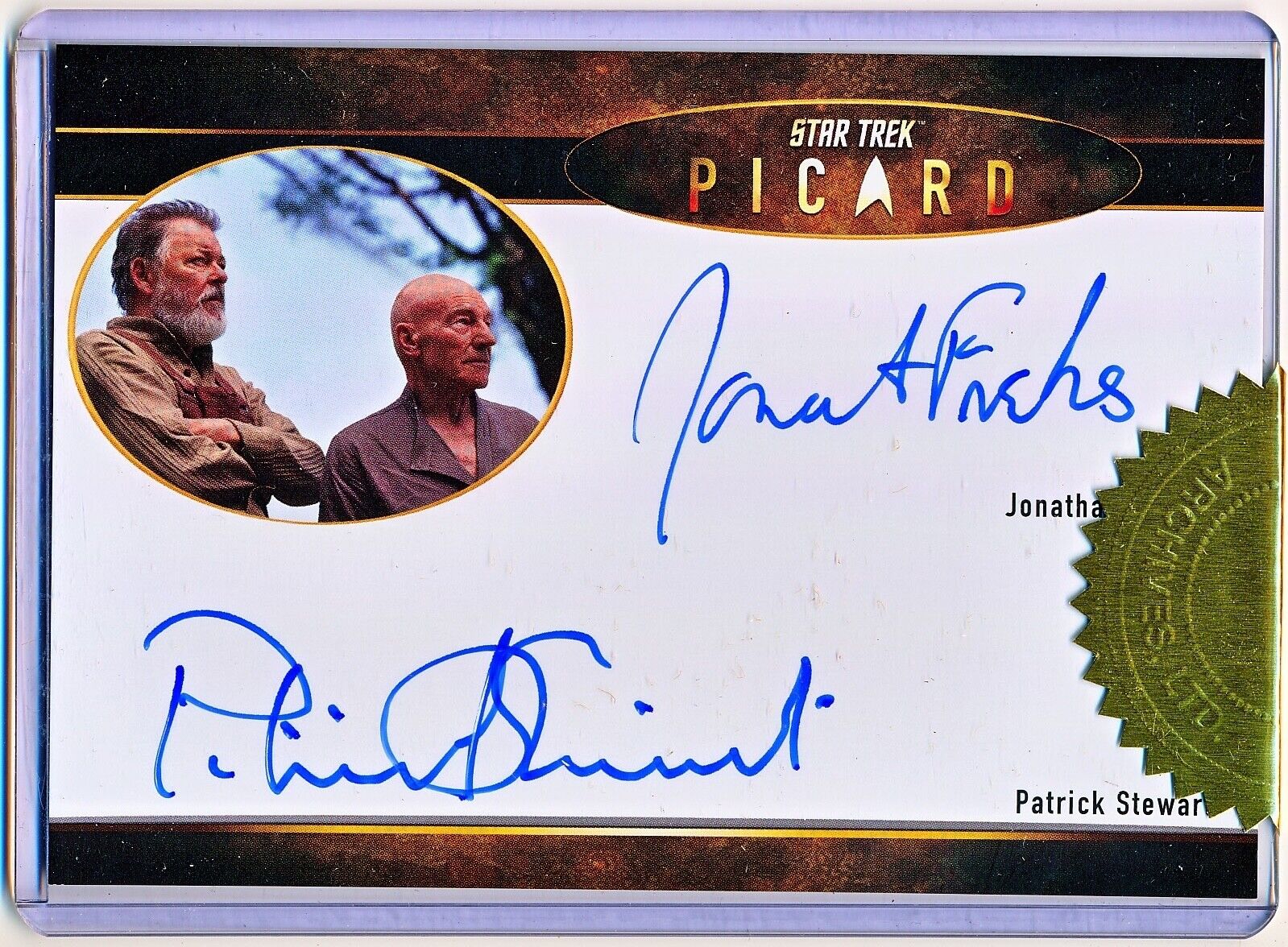 Star Trek Picard Season 2 & 3 Jonathan Frakes Patrick Stewart Dual Autograph QTY