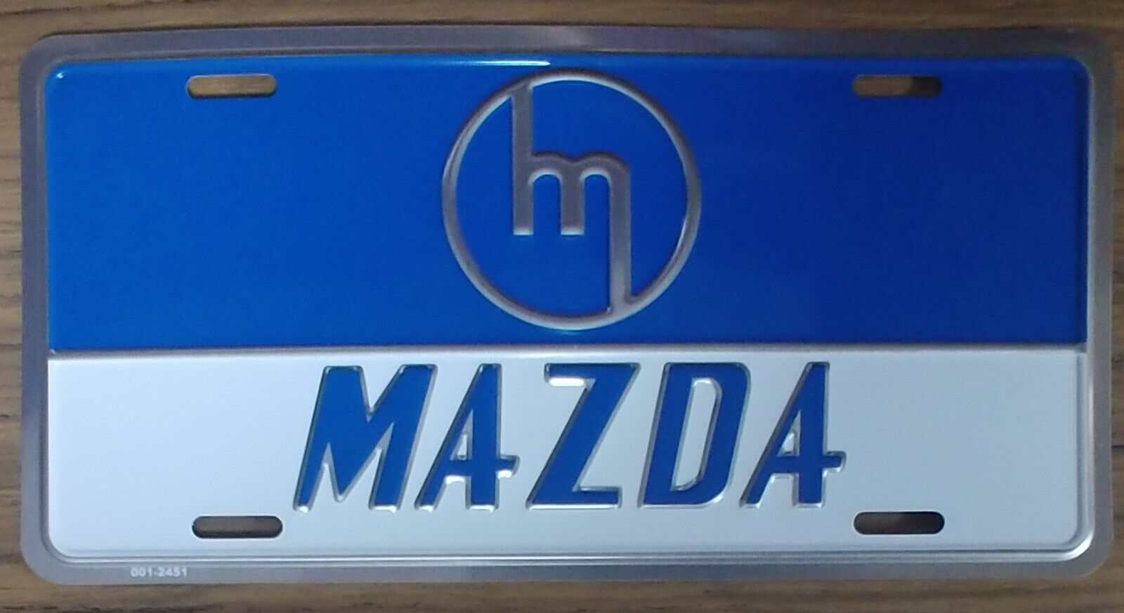 Vintage Mazda License Plate Tag Embossed Metal New Old Stock #2725