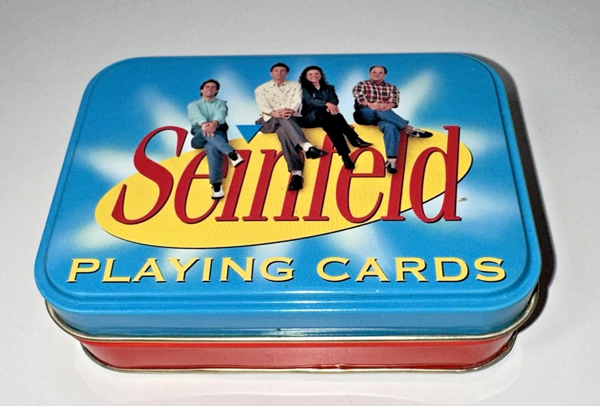 Seinfeld Playing Cards in Tin Case 52 cards from 2004 - Excellent Condition