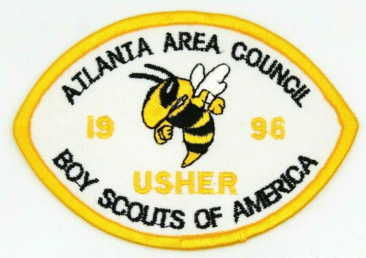 1996 Usher Atlanta Area Council Patch Boy Scouts BSA Buzz Georgia Tech Football