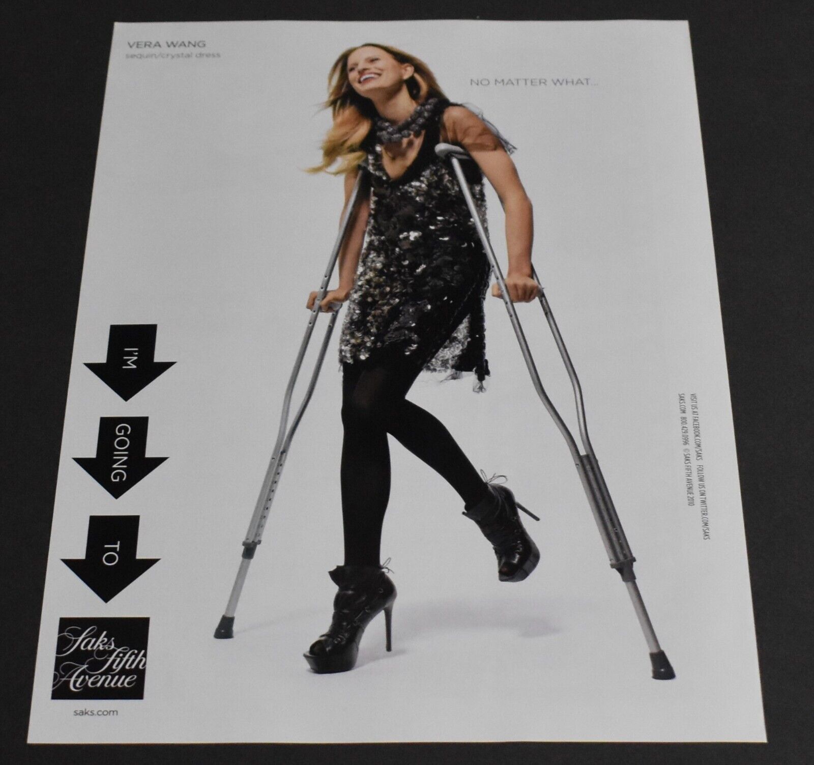 2010 Print Ad Sexy Heels Long Legs Lady Fashion Blonde Saks Fifth Avenue Art