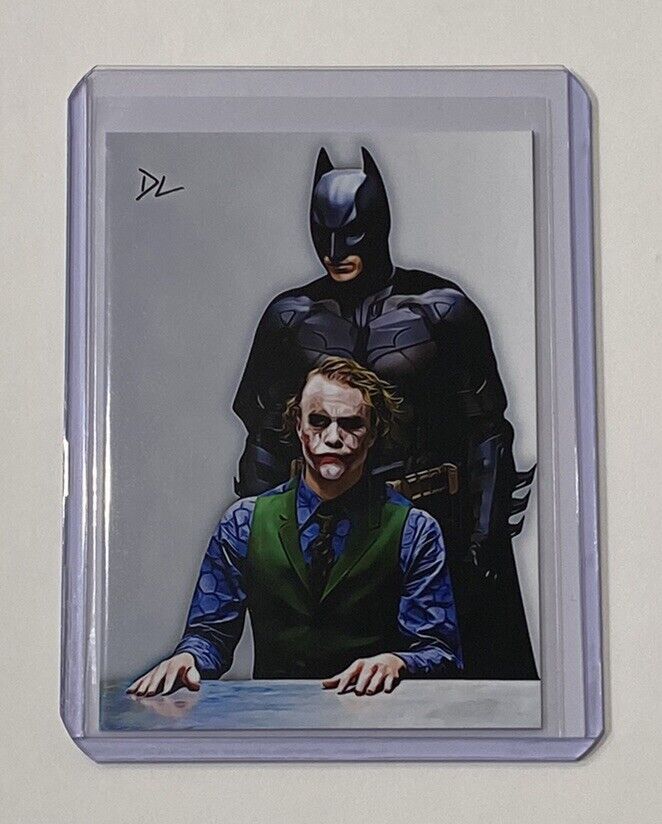 Batman & The Joker Limited Edition Artist Signed Heath Ledger Batman Card 5/10