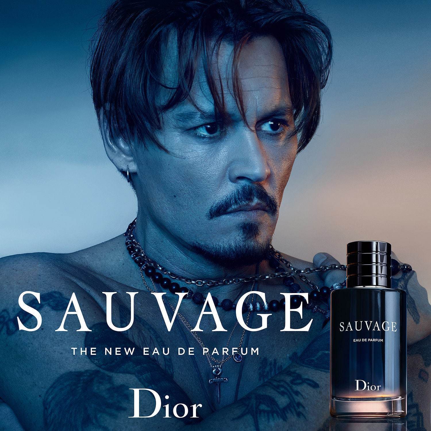 Johnny Depp Savage Sauvage Eau de Cologne Poster