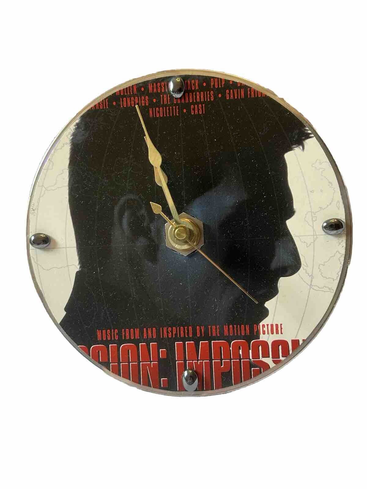 Custom Made Mission Impossible DVD Clock.  5x5 Requires (1) AA Battery.