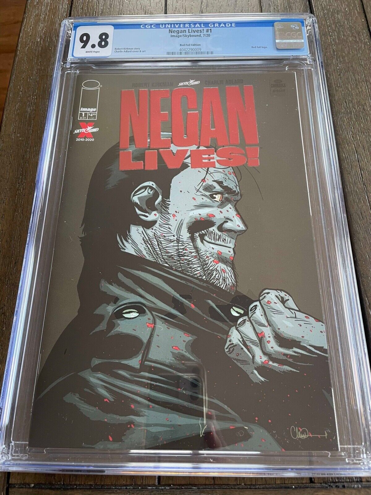 negan lives #1 cgc 9.8 red foil edition limited to 500