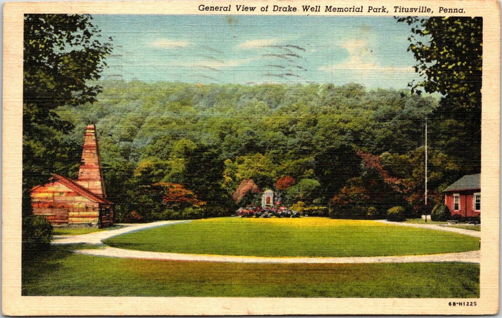 Postcard 1948 General View Drake Well Memorial Park Titusville Pennsylvania A135