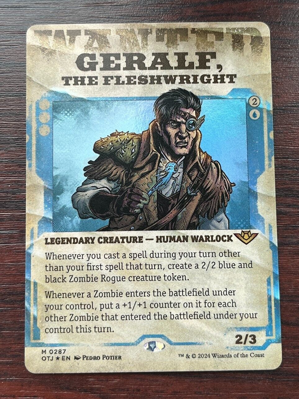 1x FOIL BREAKING NEWS GERALF THE FLESHWRIGHT - Outlaws - MTG Magic the Gathering