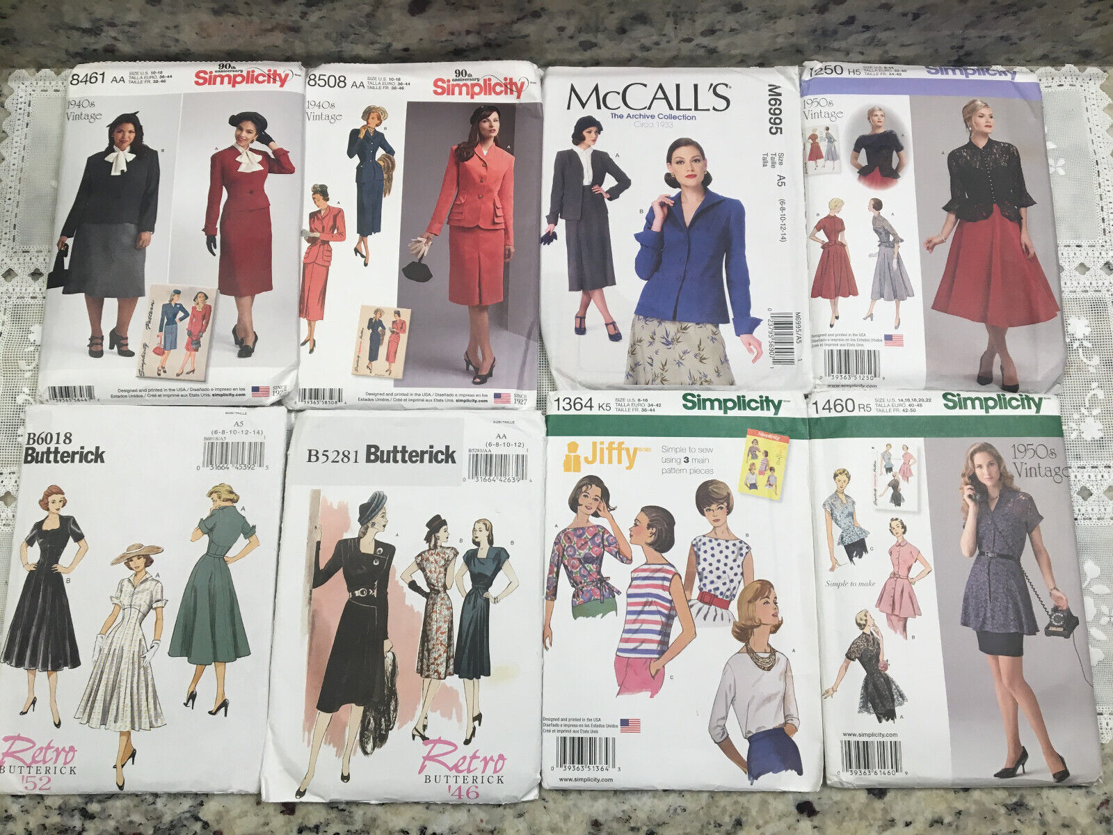 1930s 1940s 1950s 1960s sewing patterns Lot  (various sizes)