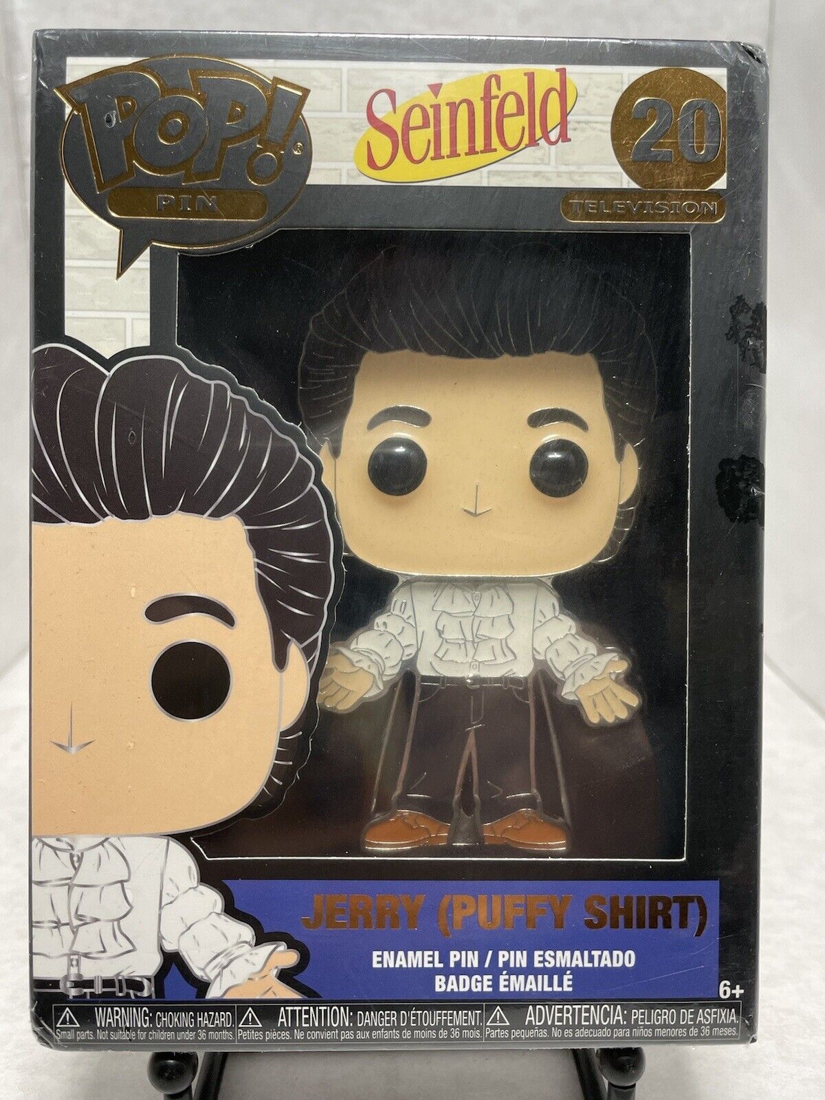 Funko Pop Large Enamel Pin-Television-Seinfeld-Jerry (Puffy Shirt (#20-CHASE