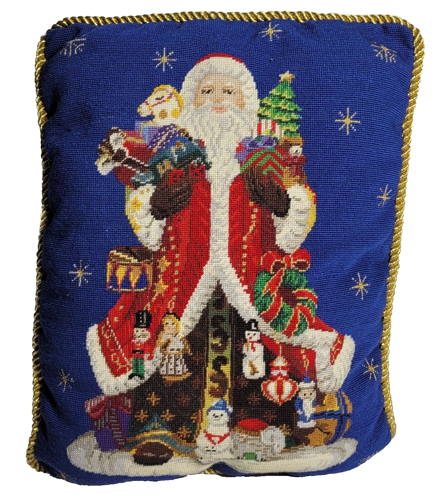 Christopher Radko Pillow Santa With Presents Christmas Tag