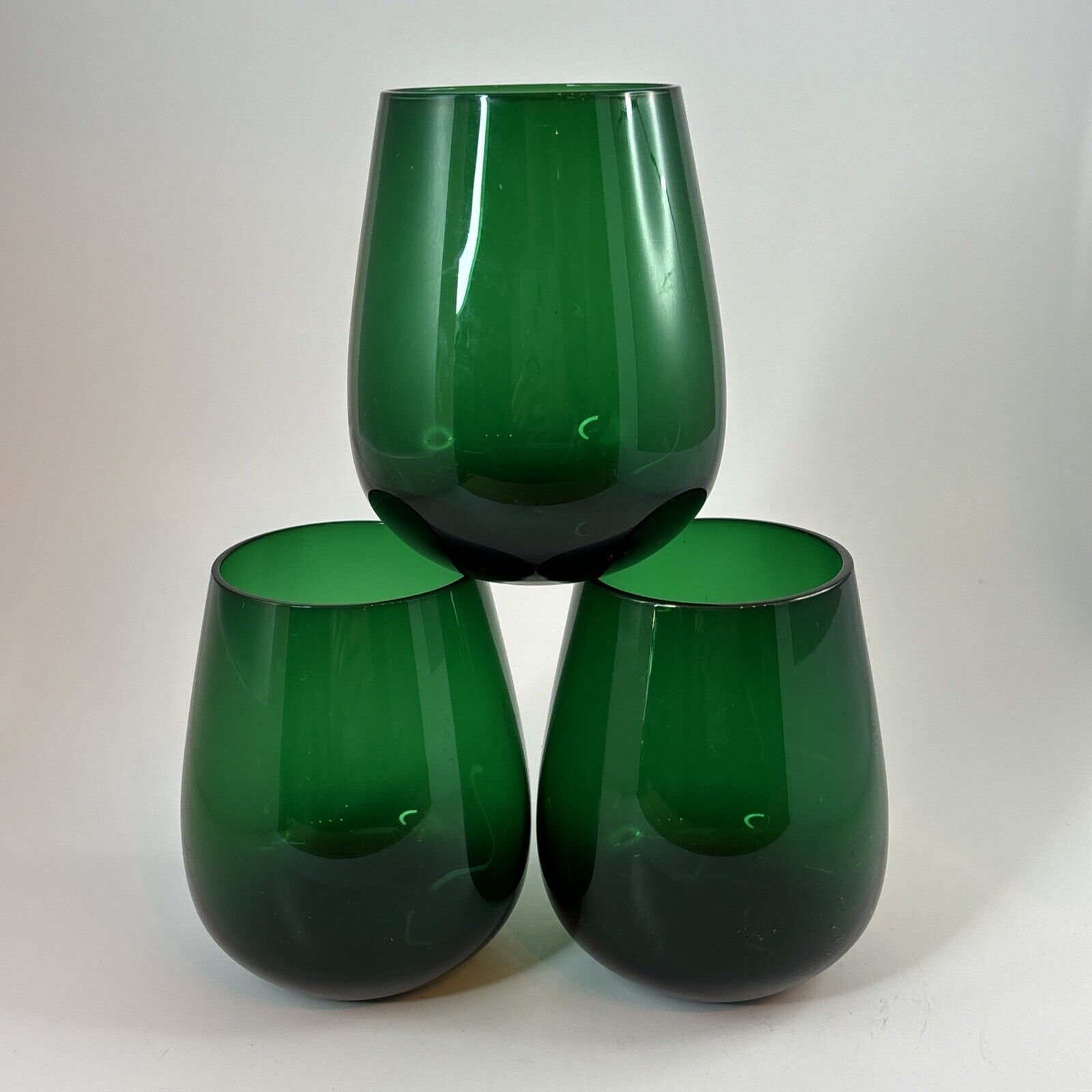 Lenox Holiday Gems Emerald Stemless Wine 6430065 Forest Green