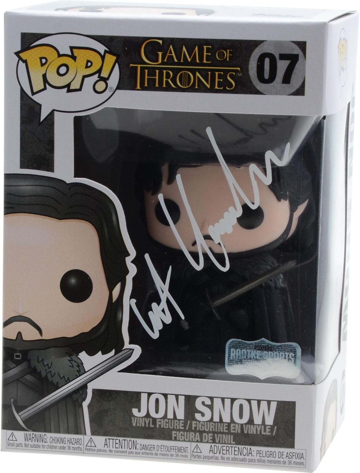 Kit Harington Game of Thrones Autographed #7 Jon Snow Funko Pop - TV Figurines