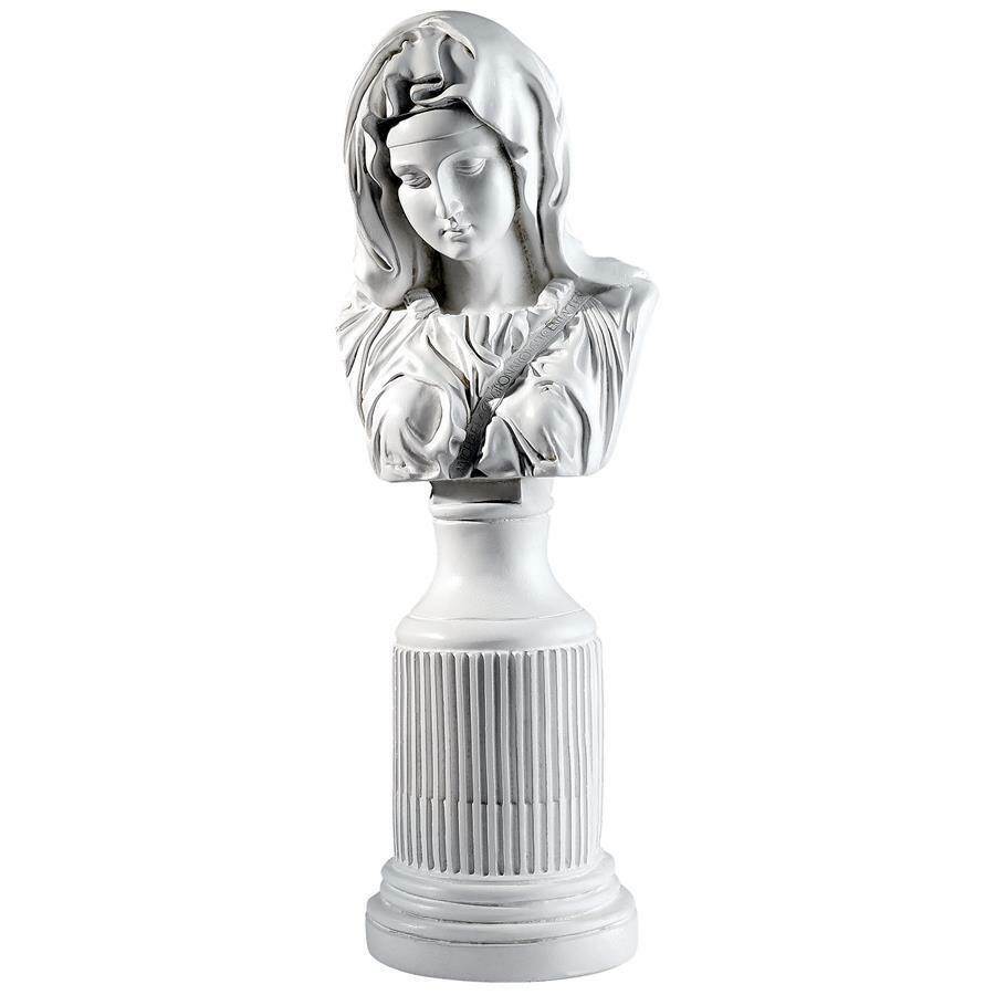 Italian Renaissance Michelangelo Replica Madonna Mother Mary Bust Sculpture