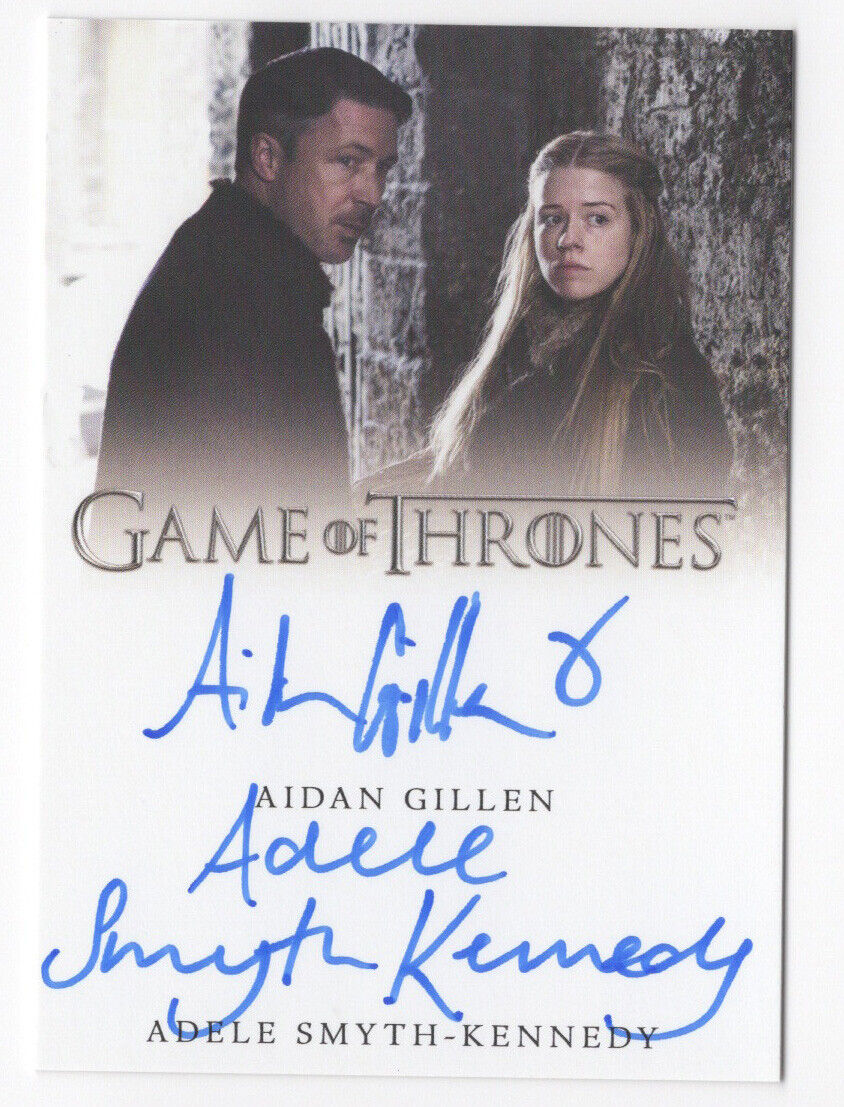 Aidan Gillen & Adele Smyth-Kennedy GAME OF THRONES Complete Dual Autograph Card