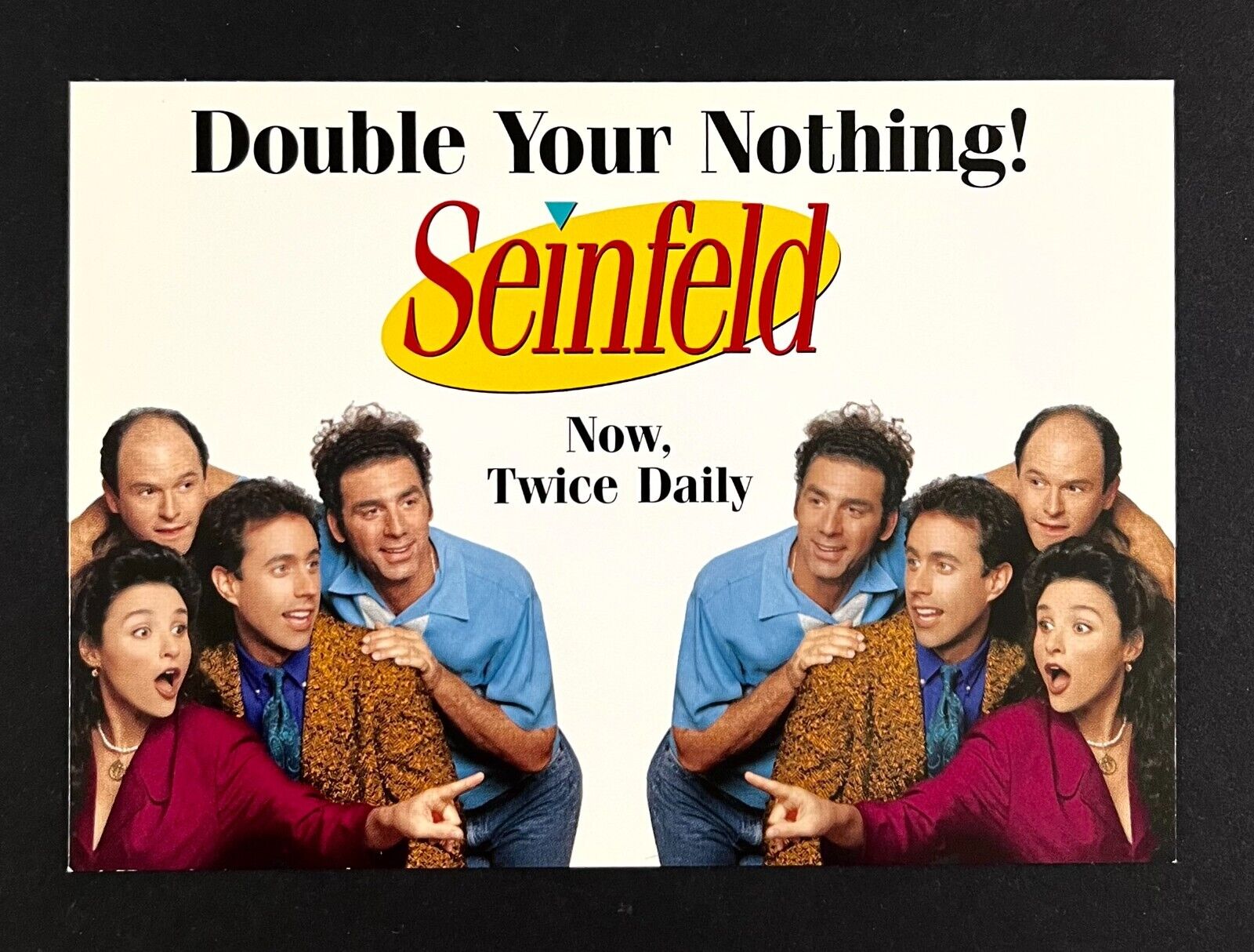 2001 Double Your Nothing Jerry Seinfeld TV Show Vintage Promo Postcard Fox 5