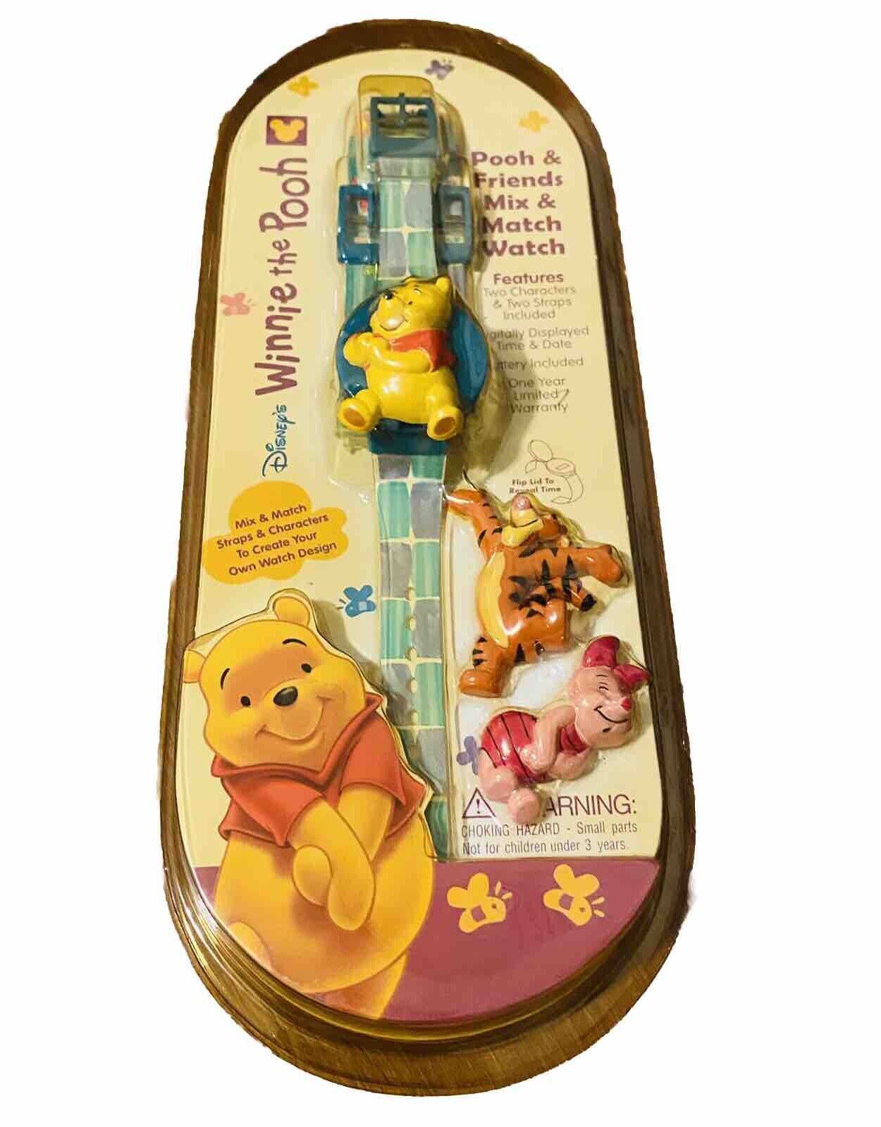 Vintage Disney Winnie The Pooh & Friends Mix & Match Watch Rare New Sealed 90s