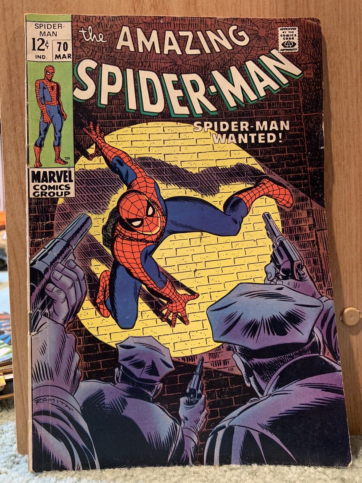 1969 Amazing Spider-man #70 High Grade Marvel Comic Book John Romita Cover Art
