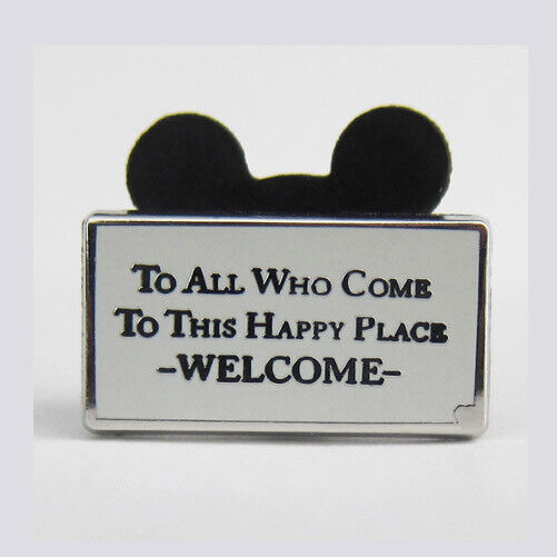 Disney Pins Happy Place Welcome Sign Disneyland Tiny Kingdom Mystery Pin