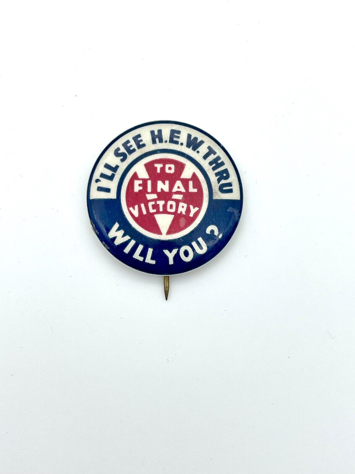 Rare Manhattan Project WWII War Worker V for Victory Pinback Hanford Engineer