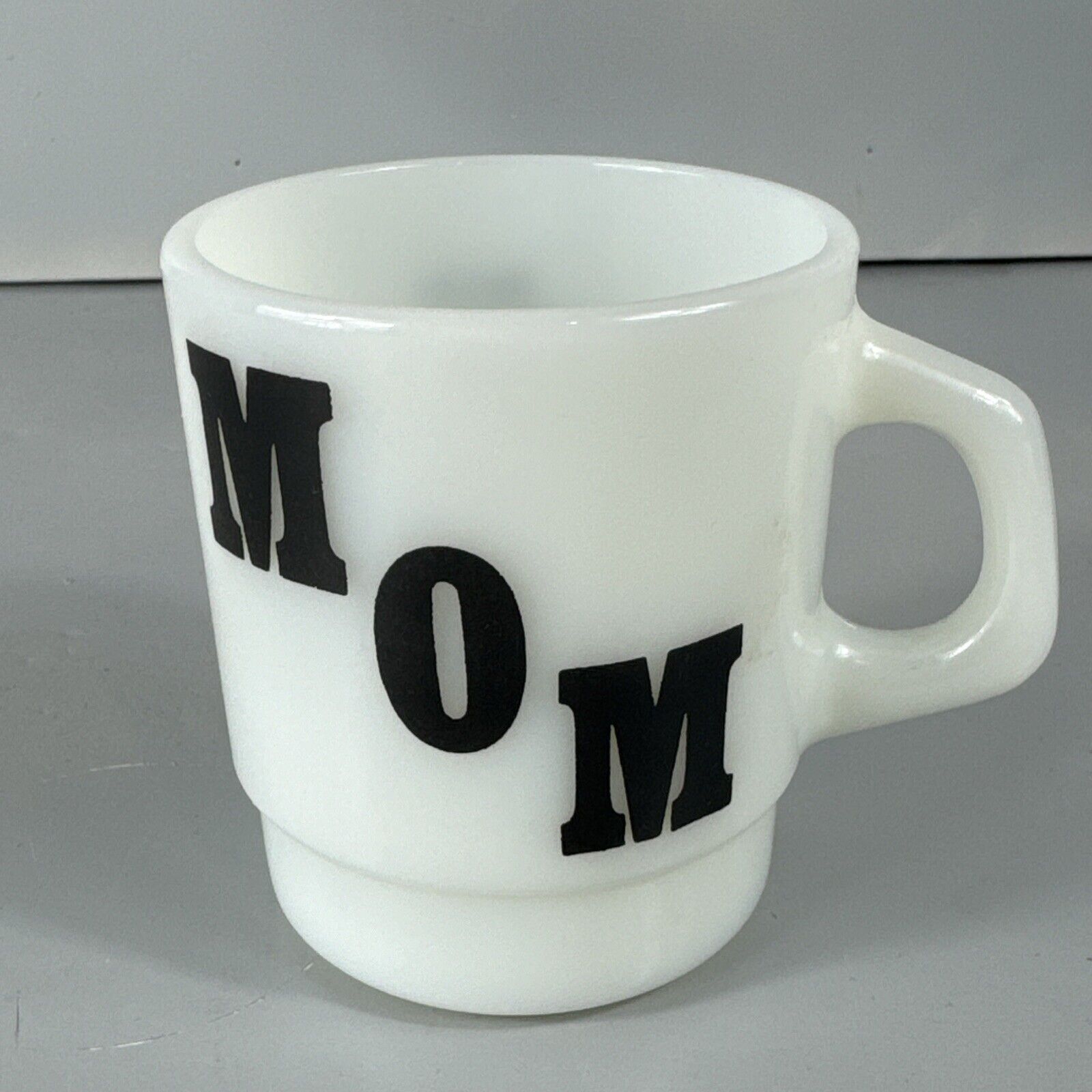 Vintage 70's Termocrisa 'MOM' Milk Glass Coffee Cup Mug Mothers Day Gift