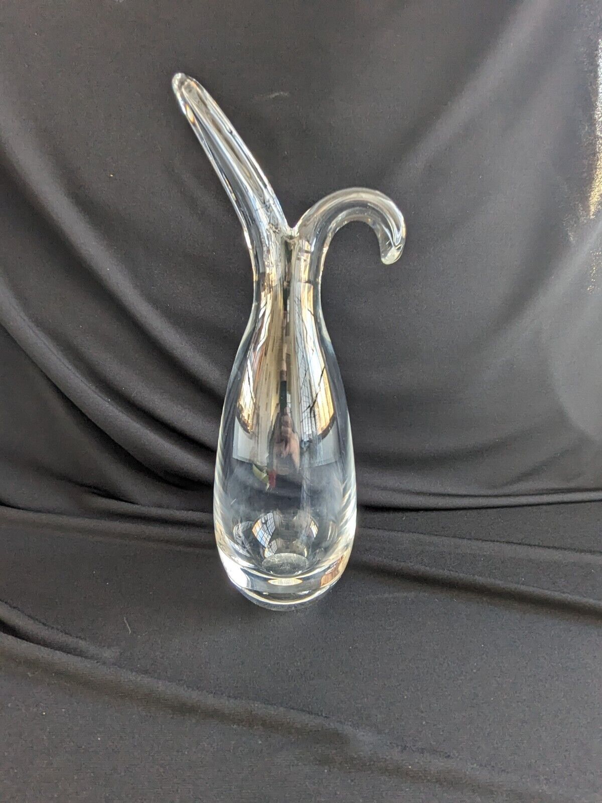 Vintage Steuben Sheared Rim Crystal Vase