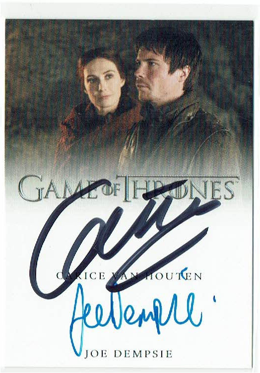 Game Of Thrones Inflexions Dual Auto Card Carice Van Houten & Joe Dempsie