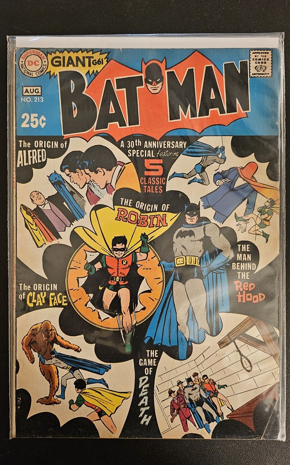 Batman #213 Giant 30th Anniversary Origin of Robin DC 1969 