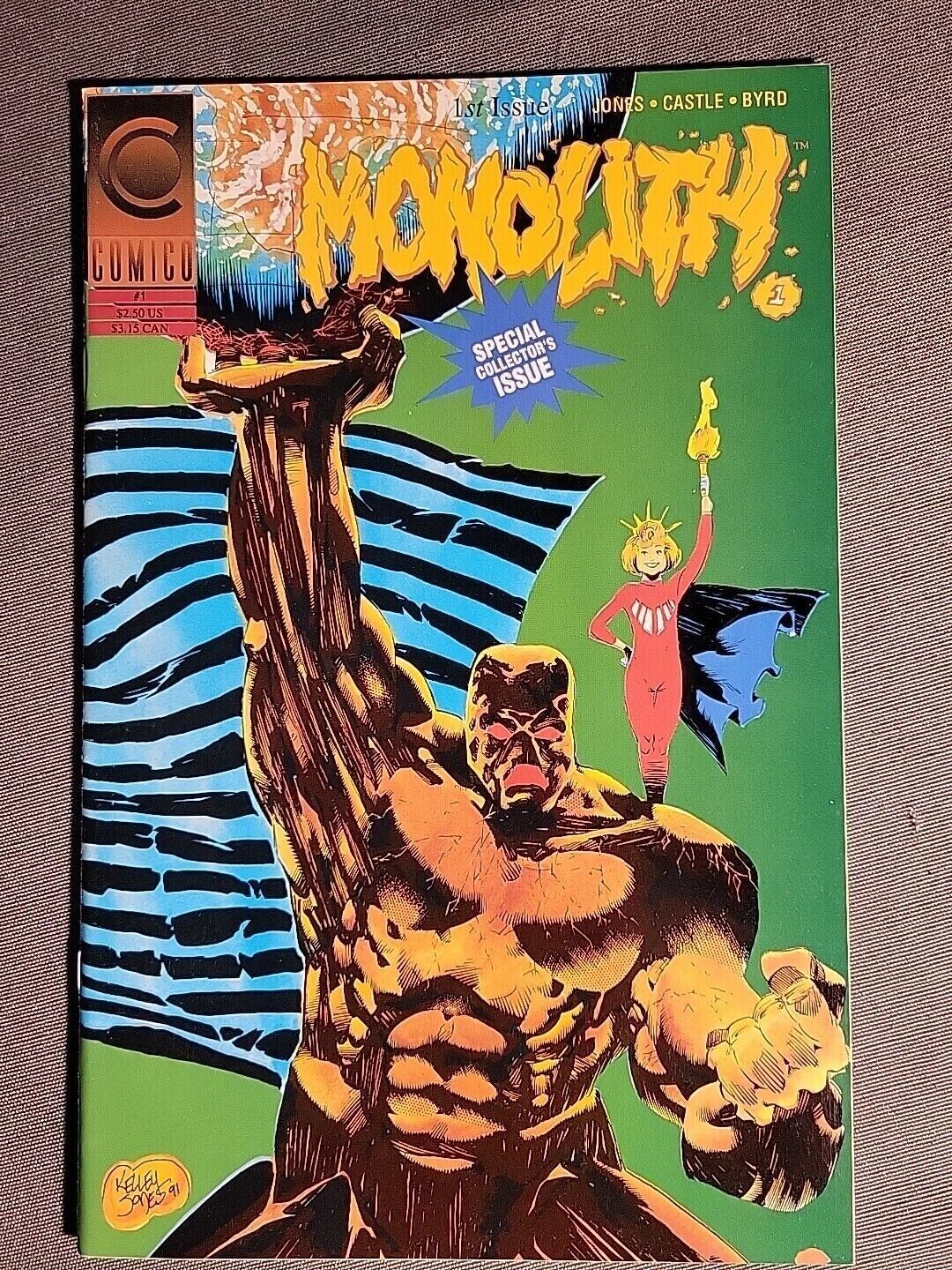 Monolith #1 (Oct 1991, Comico) Artist Kelley Jones VF Copper Age