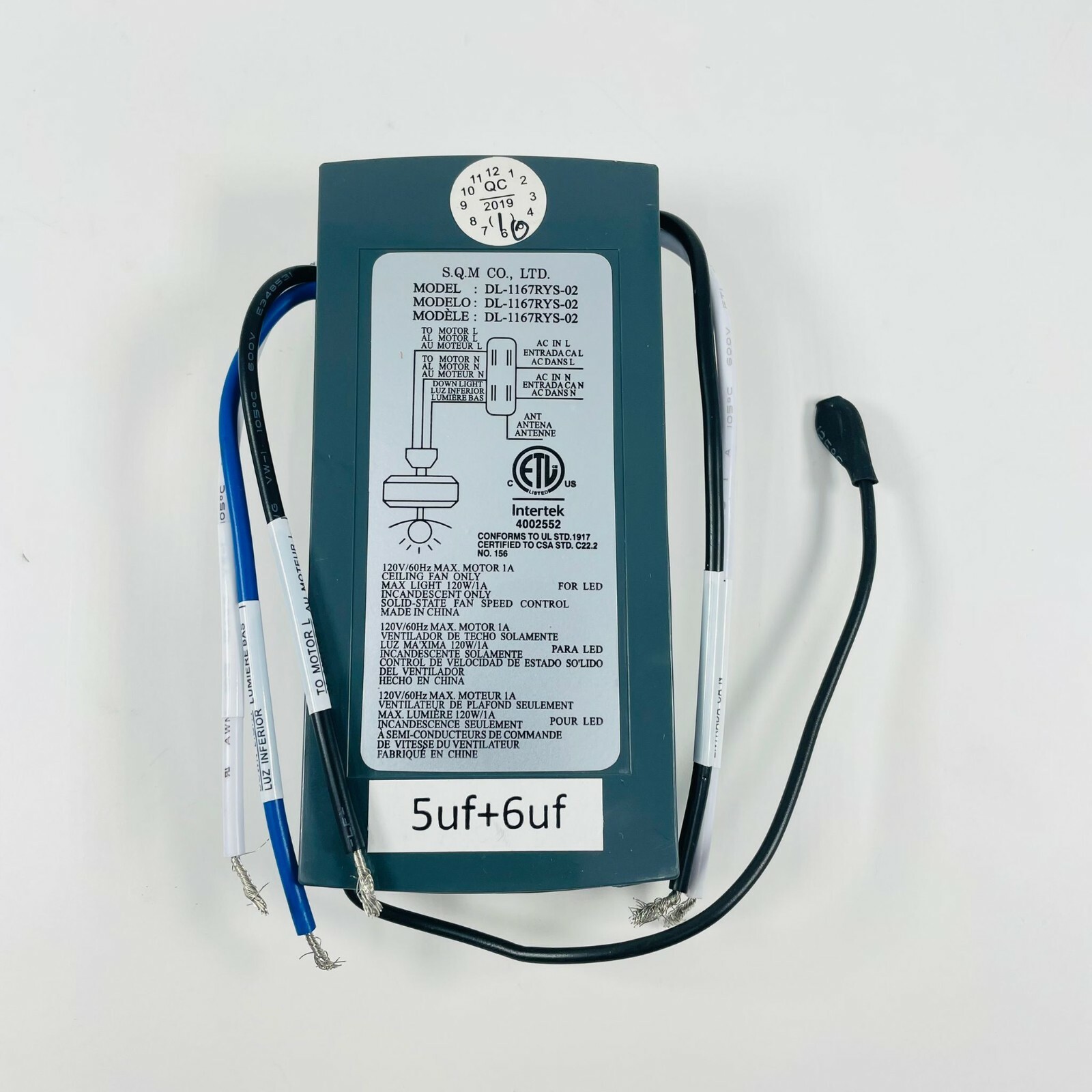 Ceiling Fan Remote Receiver DL1167RYS02 Home Lamps, Lighting