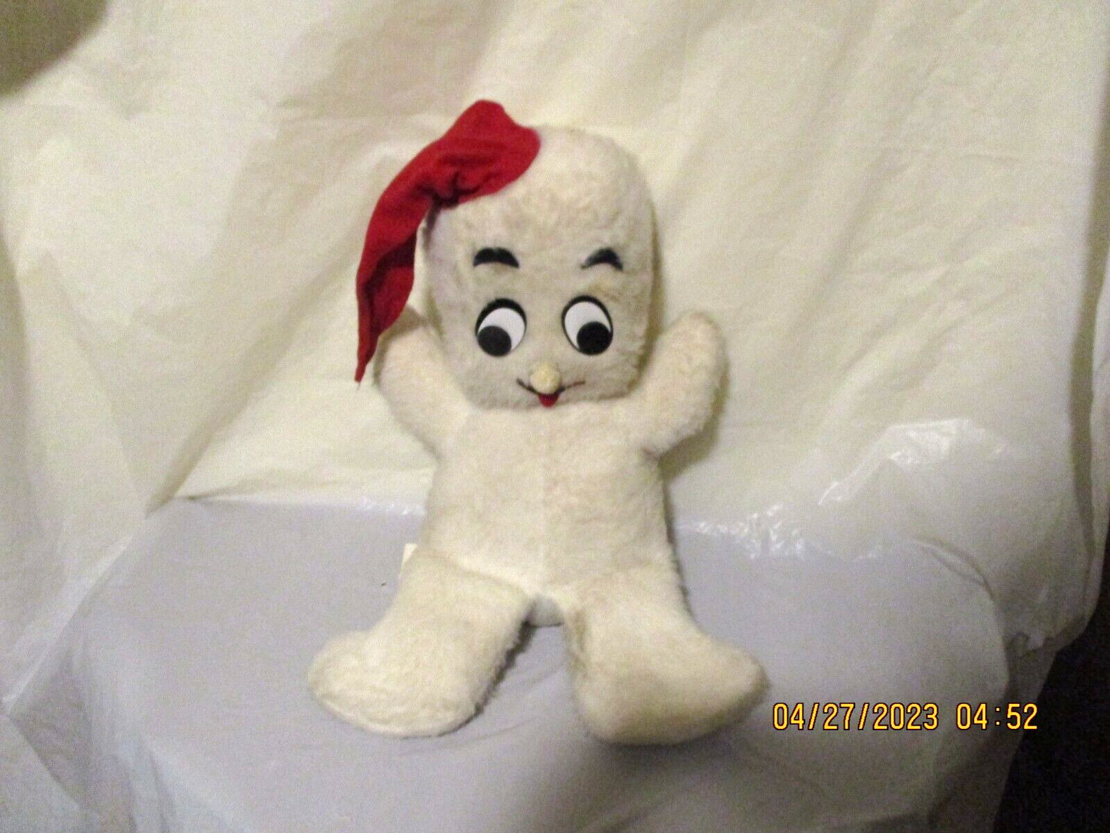 Vtg 1950s Commonwealth Toy Stuffed Plush Christmas Snowman w/Red Stocking Cap