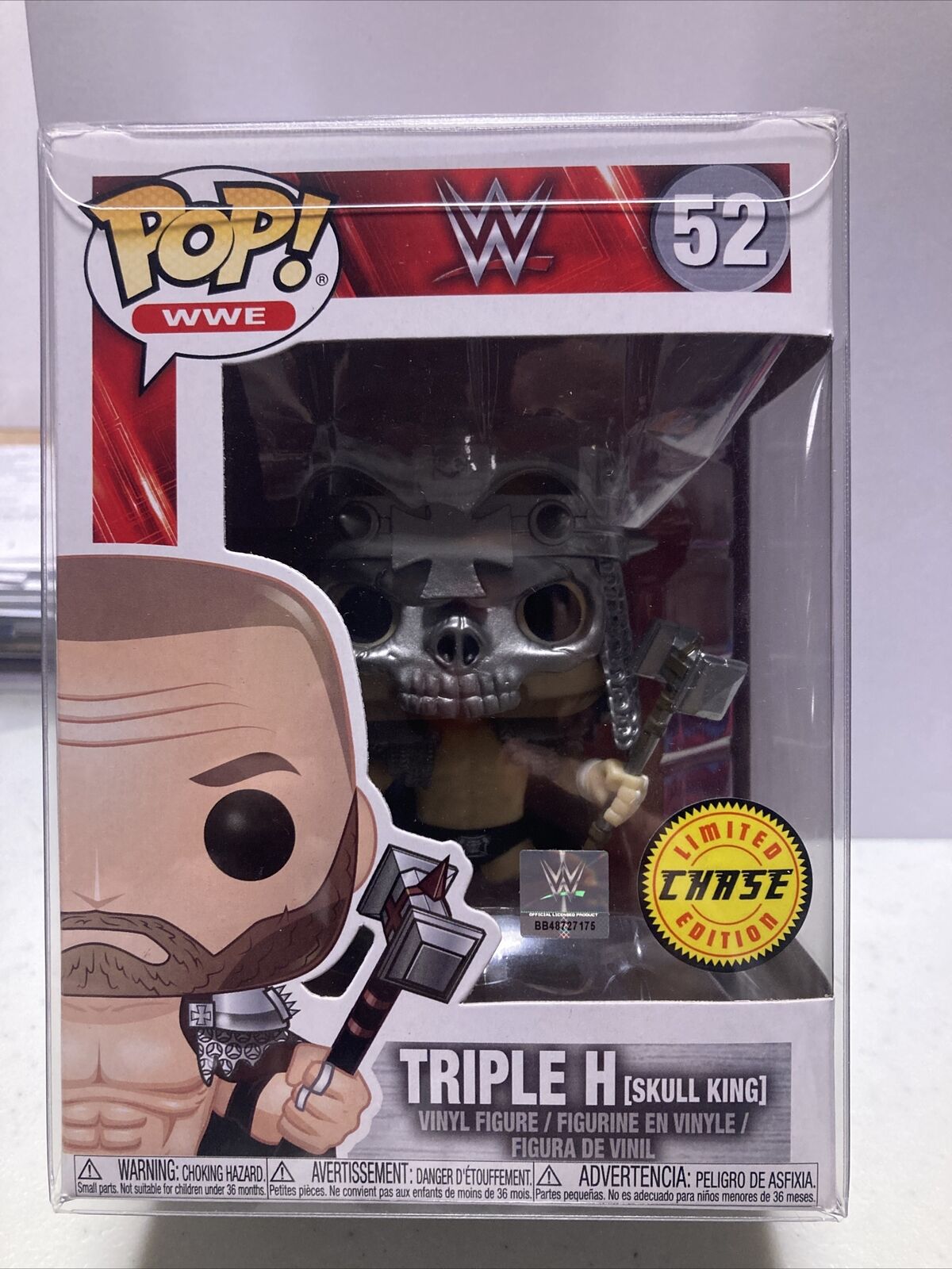 Funko Pop Vinyl: WWE - Triple H (w/ Mask) (Chase) #52 With Protector