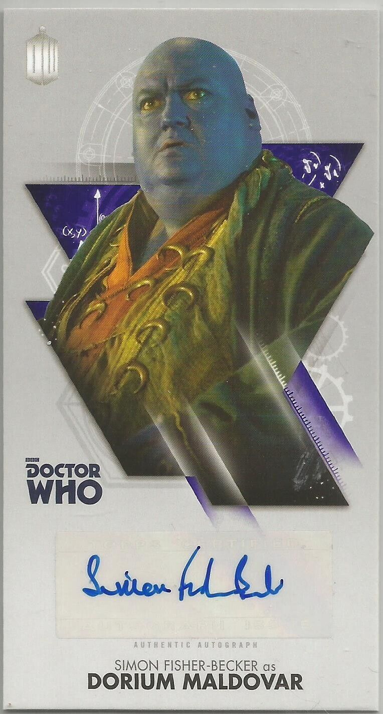 SIMON FISHER BECKER autograph trading card, 10TH DOCTOR ADVENTURES WIDEVISION