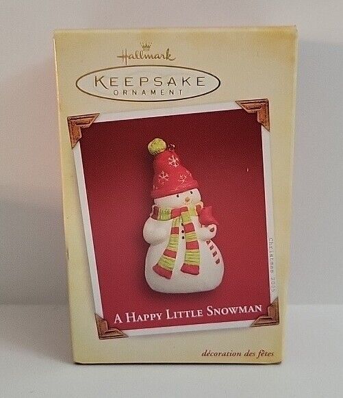 Hallmark Keepsake Christmas Ornament A Happy Little Snowman Dated 2005 Z1