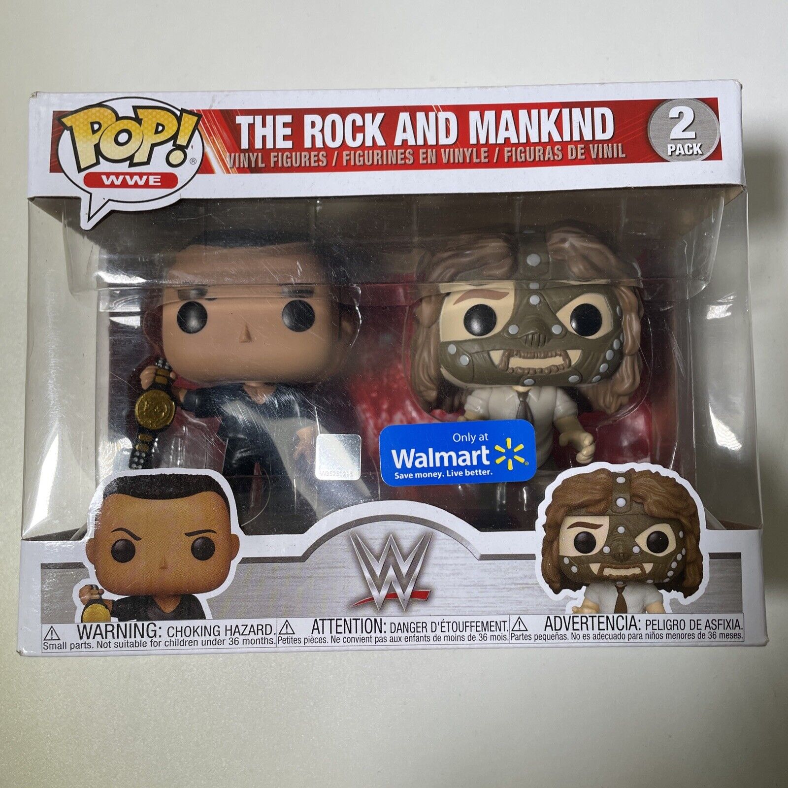 Funko Pop The Rock and Mankind Walmart Exclusive #2
