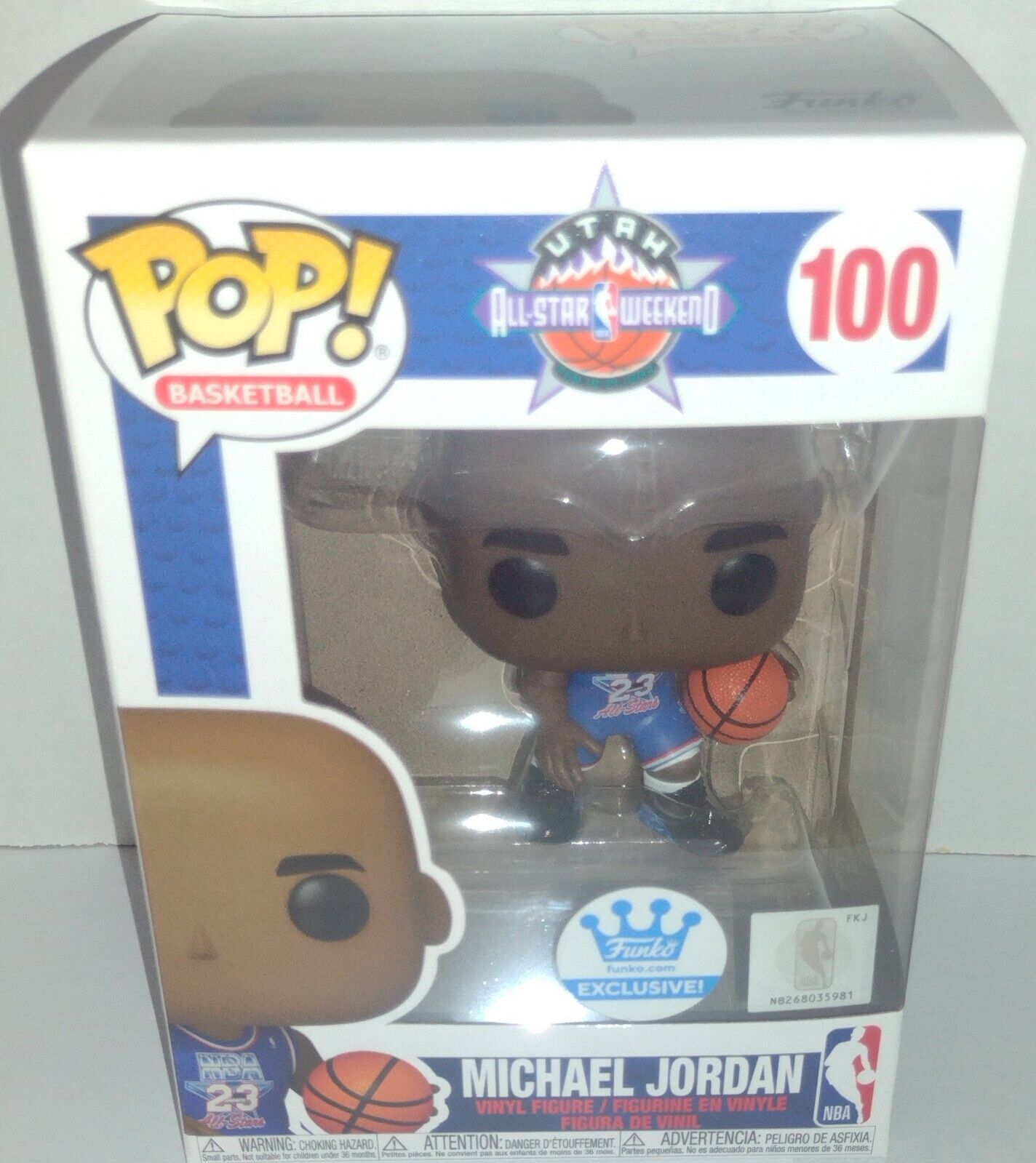 Funko POP ~ Basketball ~ Michael Jordan ~ Funko Shop Exclusive ~ #100 ~ NIB