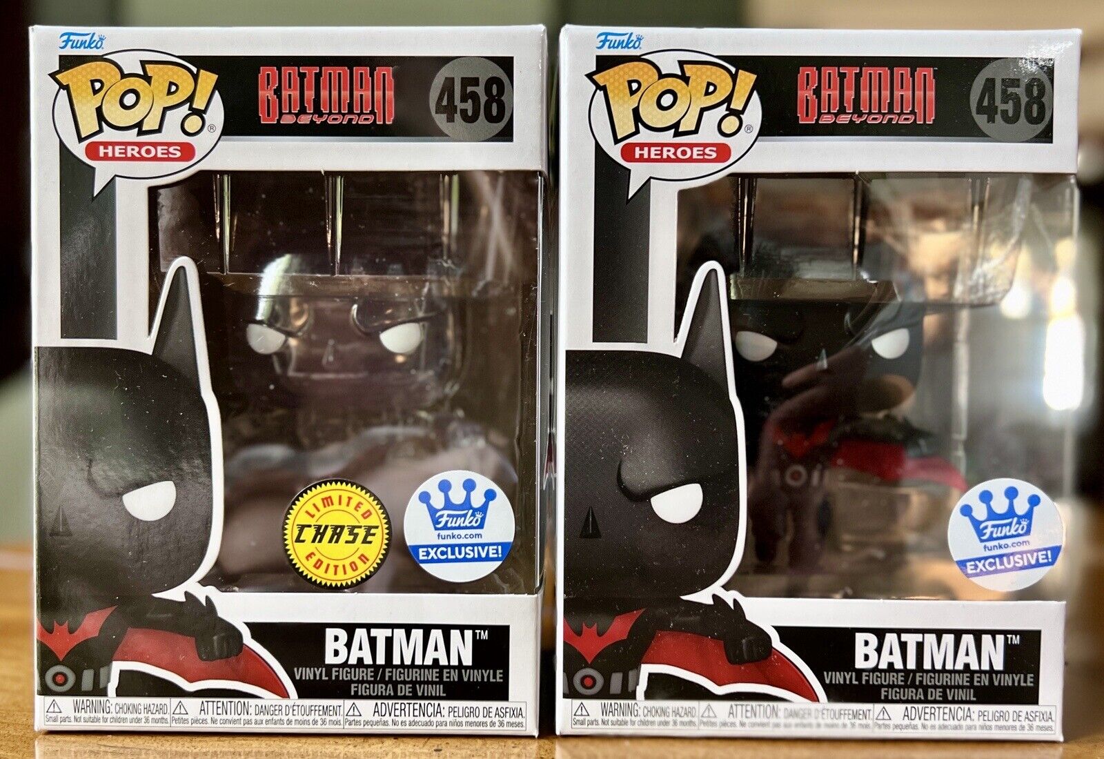 Batman Beyond Funko Shop Exclusive #458 CHASE Lot Set of 2 *Mint* with Stickers