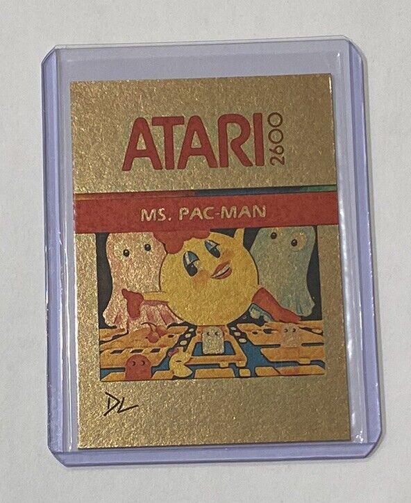 Ms. Pac-Man Gold Plated Limited Artist Signed “Atari Classic” Trading Card 1/1