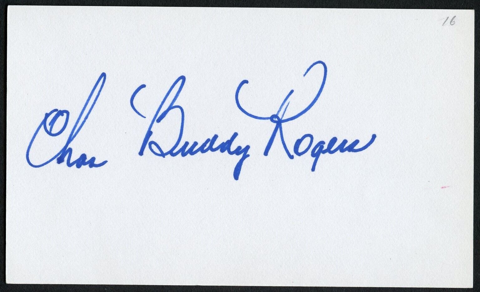 Charles Buddy Rogers d1999 signed autograph 3x5 Cut American Actor and Musician