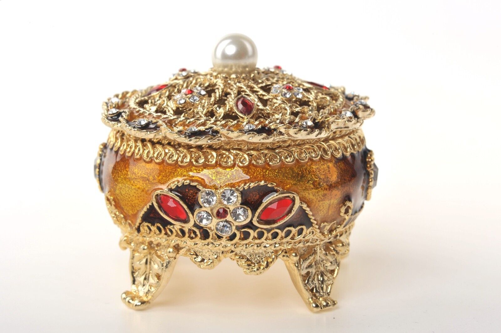 Keren Kopal Vintage Style trinket box hand made with Austrian crystal