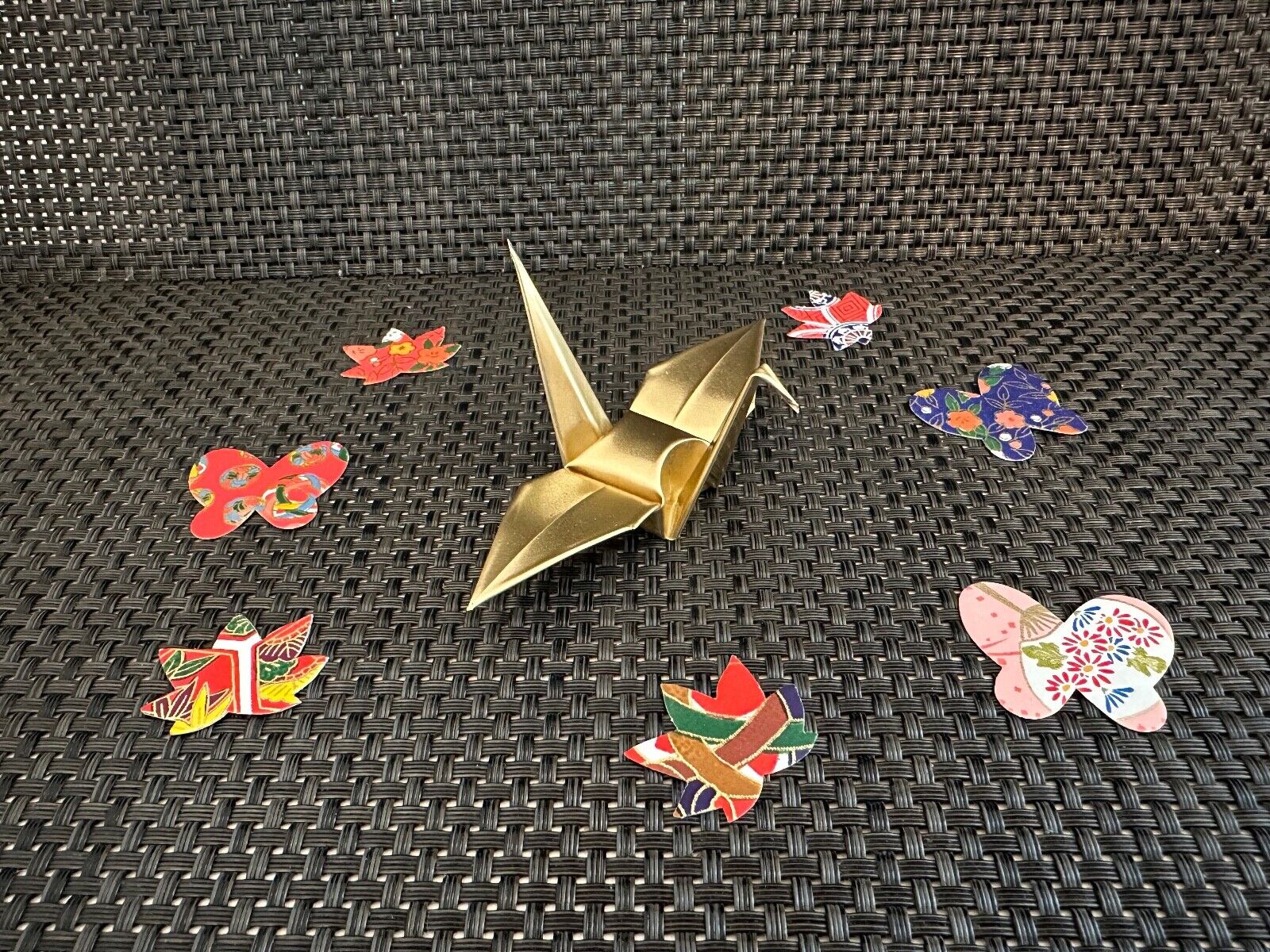 Japanese Origami Crane (orizuru) ornament (made of brass / made in Japan)