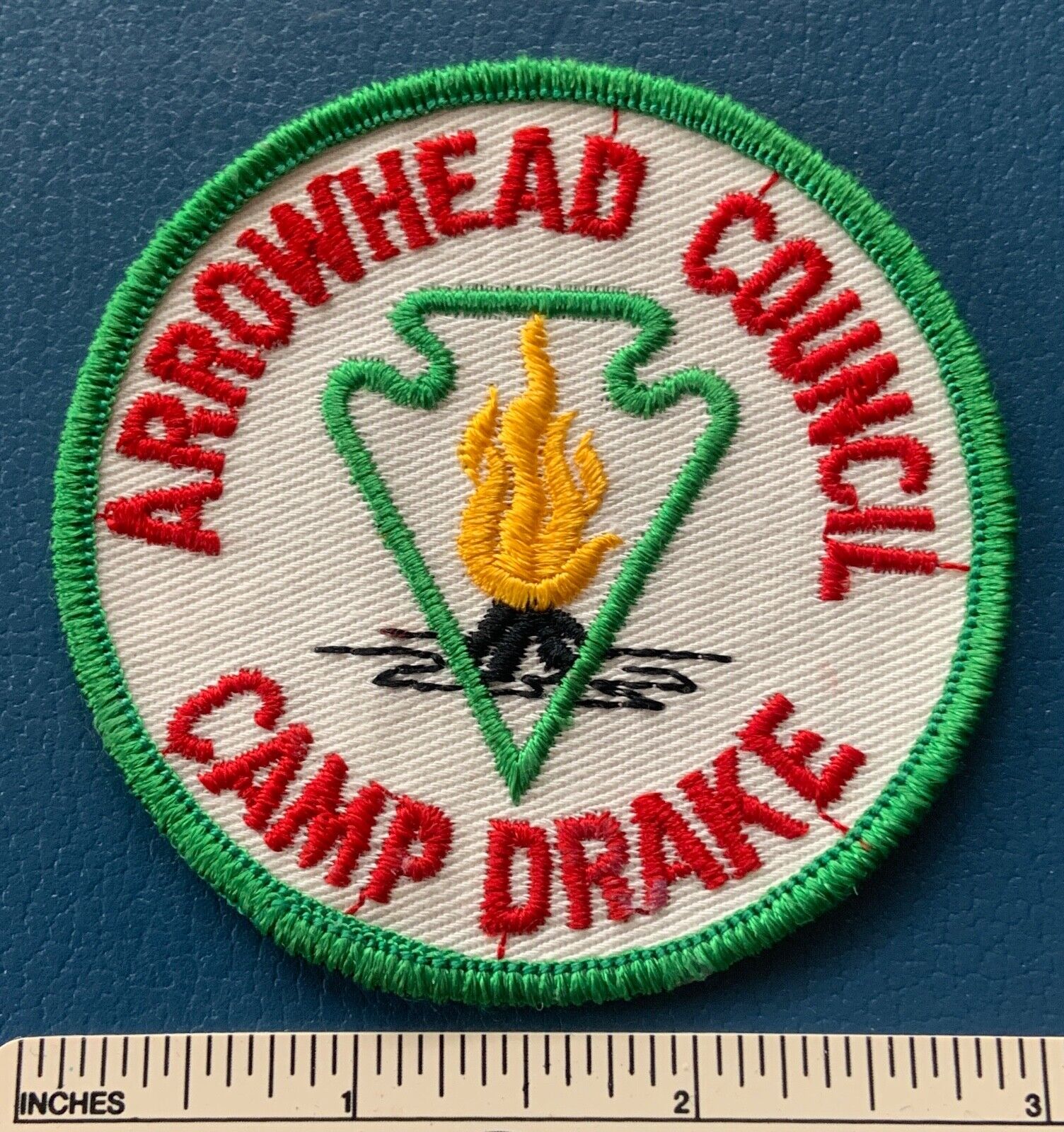 Vintage 1960s CAMP DRAKE Arrowhead Council Boy Scout Camper PATCH BSA Badge