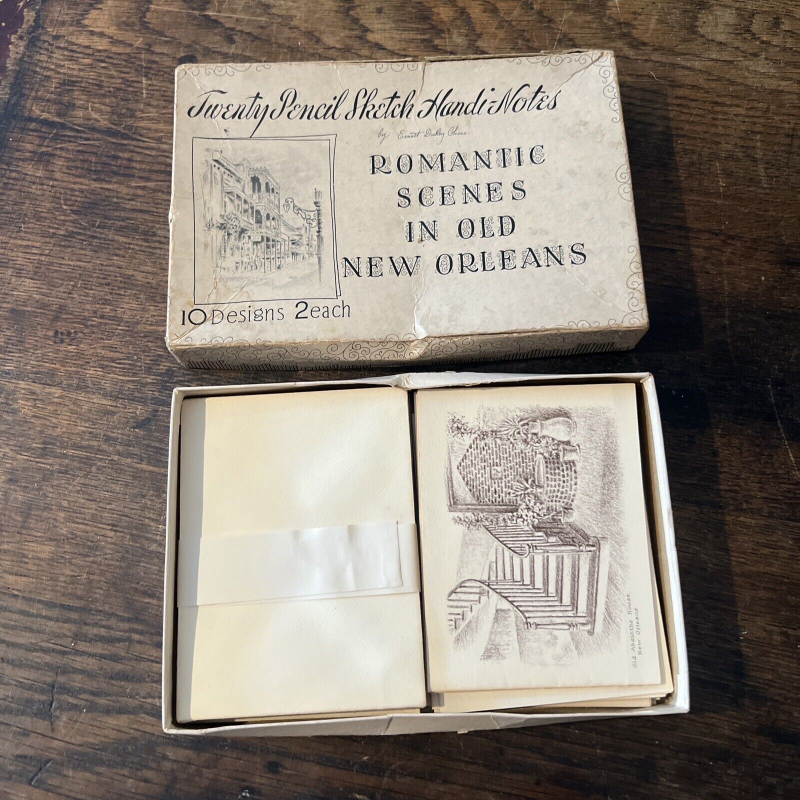14 Vintage New Orleans Notecards Local Scenes with 14 Envelopes 1950s