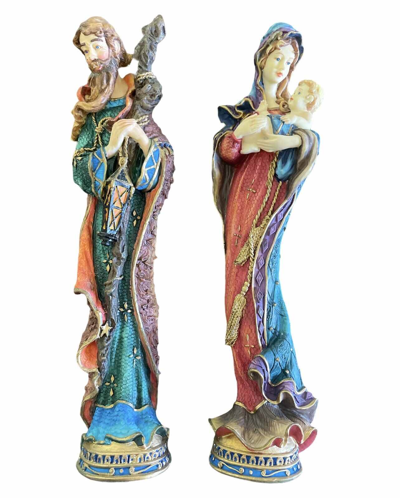 Pair of 1998 Lenox | St. Joseph and Madonna w/ Child | 8 inch Porcelain Figurine